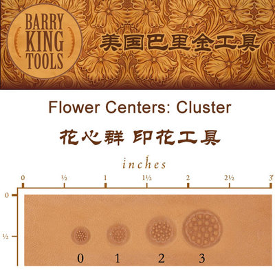 愛轉角-花心群美國巴里金barryking 印花工具 Flower Centers: Cluster#皮雕塑形工具