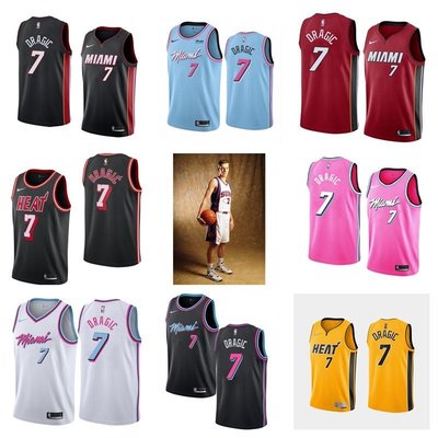 Nba Miami Heat 邁阿密熱火隊 #7 Goran Dragic哈桑-懷特塞德 新款籃球球衣比賽服無袖-master衣櫃4