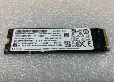 【SK hynix PC711 1TB 1T Gen3 X 4】PCIe4 NVMe M.2 SSD