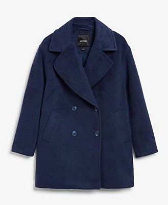 全新現貨 ~ 瑞典品牌 Monki 深藍色 雙排釦 大衣 (L)