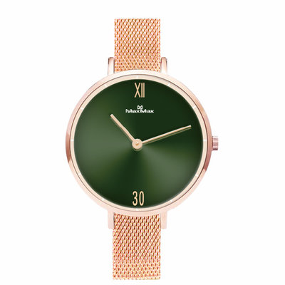 ∥ 國王時計 ∥ MAX MAX MAS7032-10 玫瑰金綠面時尚腕錶