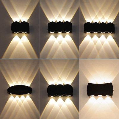【歡迎光臨】新款簡約創意led壁燈 防水戶外露台庭院燈 裝飾客廳卧室背景牆壁燈