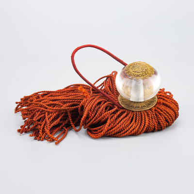 YUCD博物館等級~清代朝官用帽珠(質感冰冰-原裝流蘇-只有這一件)罕見收藏品210703-8