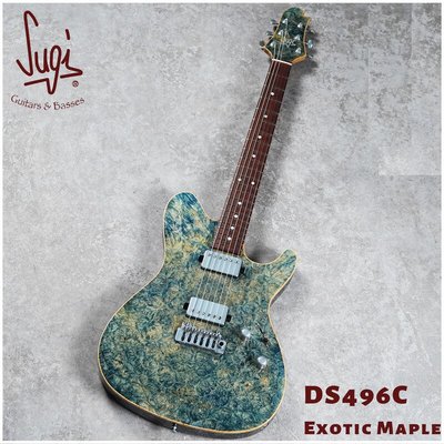 極致優品 Sugi DS496C Exotic Maple淡藍樹瘤貼面日產手工發燒收藏級電吉他JZ1296
