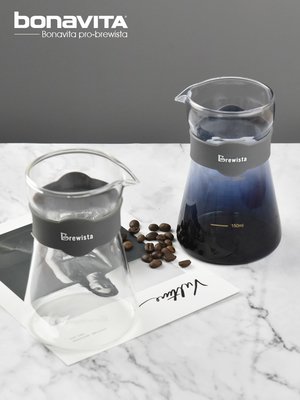Bonavita pro-Brewista 手沖咖啡耐高溫玻璃分享壺咖啡器具400ml滿額免運