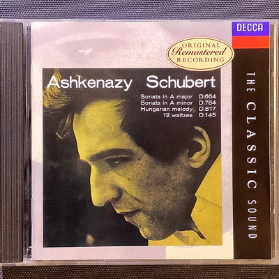 企鵝三星/Schubert舒伯特-鋼琴奏鳴曲第13、14號、12首華爾滋 Ashkenazy阿胥肯納吉/鋼琴 舊版1995年德國PMDC 01首版