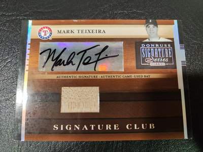 2005 MLB DONRUSS SIGNATURE Series MARK TEIXEIRA 球棒簽名卡