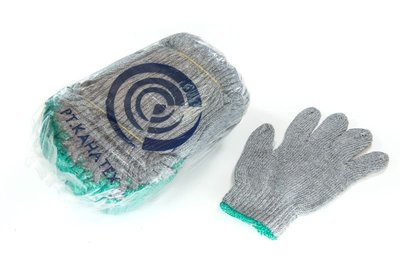 【莫瑞絲 】(品質優良)17兩7G灰棉紗手套(縫綠邊)~尼龍.棉紗.沾膠.點膠.工作手套