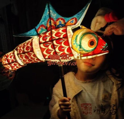 非遺竹篾魚燈籠新年春節元宵DIY材料包 手工鯉魚燈海燈節