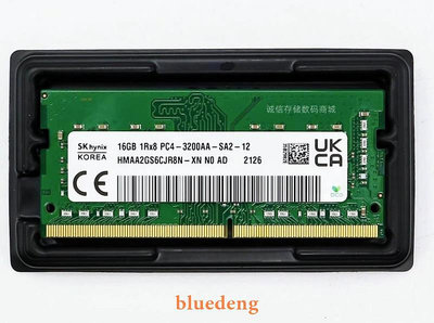 SK海力士 16G 1Rx8 DDR4 3200AA CJR 筆電記憶體HMAA2GS6CJR8N-XN