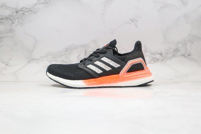 Adidas ULTRABOOST 20 黑橘色 運動 慢跑鞋 男款 黑色 編織 EG0756 男鞋
