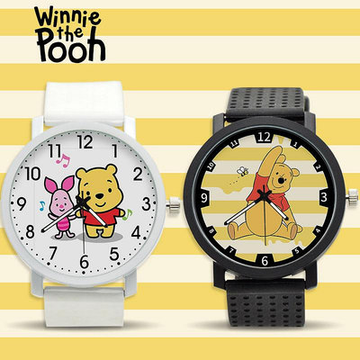 【全新現貨】Pooh Bear小熊維尼動漫周邊男女卡通孩子兒童手表石手錶