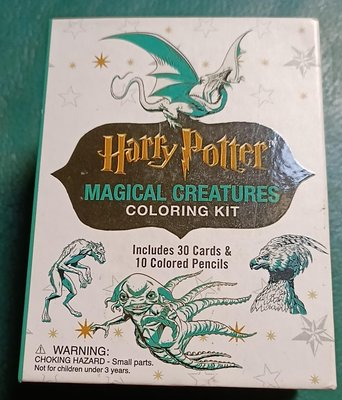 英文原版Harry Potter Magical Creatures Coloring kit  哈利波特魔法生物著色套件