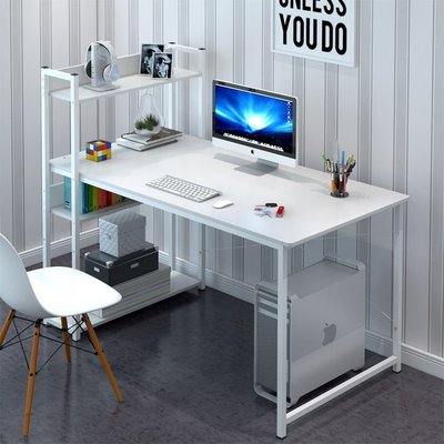 電腦桌臺式家用經濟型書桌簡約電腦桌簡易書架組合辦公桌學習桌子 Rian