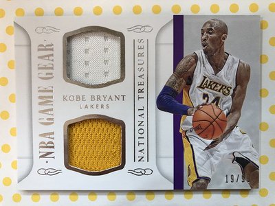 2014-15 NBA Panini National Treasures Kobe Bryant 雙球衣卡 限量99張