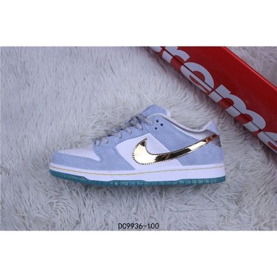 【正品】Sean Cliver x Nike SB Dunk Low 白藍金 DC9936-100潮鞋