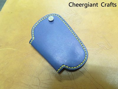 賓士汽車遙控鎖皮套 雙層牛皮BENZ leather key sheath Cheergiant Crafts