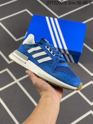 真爆 阿迪達斯 Adidas ZX 500 RM 永久自行車 三葉草系列 藍白 bo