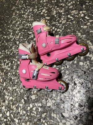 【二手品】直排輪 溜冰鞋 粉紅 小孩 9-12號