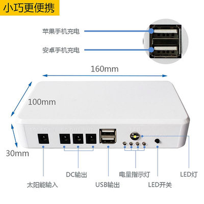 太陽能板太陽能充電移動電源戶外小型光伏發電系統家用便攜220V蓄電池板