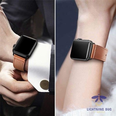現貨熱銷-適用蘋果手錶錶帶 個性撞色真皮 適用於Apple Watch 6/5/4/3/SE錶帶 iwatch44 40