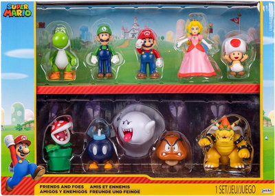 Super Mario 2.5吋好友與敵人公仔 10入 super mario 2.5吋公仔 超級瑪利歐 正版在台現貨