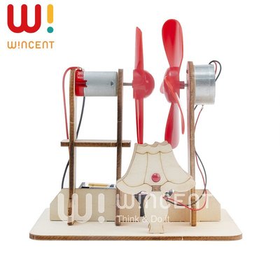 立體拼圖3D手工DIY成人兒童益智立體拼圖拼插動力木質風力發電機科教玩具