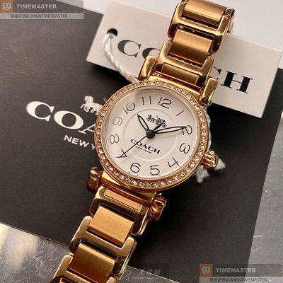 COACH手錶,編號CH00060,24mm玫瑰金錶殼,玫瑰金色錶帶款