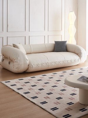 正品潮流 奶風貓抓皮可折疊多功能懶人沙發床兩用小戶型客廳陽臺單雙三人