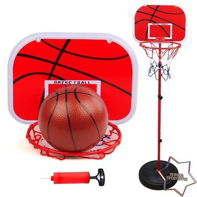 特賣-多款可選兒童室內外可升降籃球架送球+打氣筒+小板手+籃網