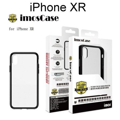 免運【iMos】美國軍規認證雙料防震保護殼 iPhone XR (6.1吋)