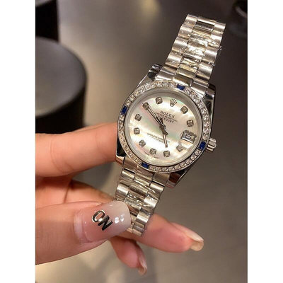 直購#ROLEX 勞力士 日誌高端女士機械手錶 商務手錶 鋼帶手錶 女士鑲鑽腕錶 石英手錶 經典大氣女款錶