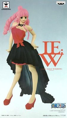 日本正版 景品 海賊王 航海王 LADY EDGE WEDDING 培羅娜 紅色 婚紗 模型 公仔 日本代購