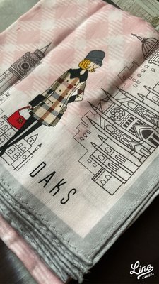 日本製，東京攜回Daks 女性大手帕，領巾使用，約57/57