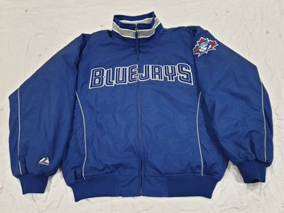 Majestic MLB Toronto Blue jays 大聯盟 藍鳥隊 球員版 Pro 實戰 電繡 棒球外套