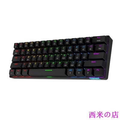 西米の店【限時促銷】 STK61雙模機械鍵盤RGB背光61鍵盤支持雙系統電腦平板61%佈局