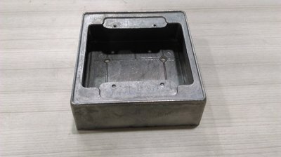 DIY水電材料 二聯鋁明盒/鋁製BOX/開關插座用/集線盒