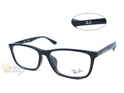【珍愛眼鏡館】Ray Ban 雷朋 時尚方框光學眼鏡 亞洲版加高鼻翼設計 RB7102D 2000 黑 # 7102