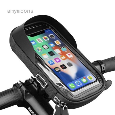 機車手機架 Amymoons 腳踏車手機架 防水觸屏手機支架包 電動車機車手機包 騎行配件