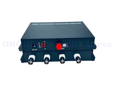 4PVOT 4路影像光纖傳輸含反向 4路影像傳輸轉換器 光纖發射機 光纖接收機 監視器 光纖轉換器 20KM