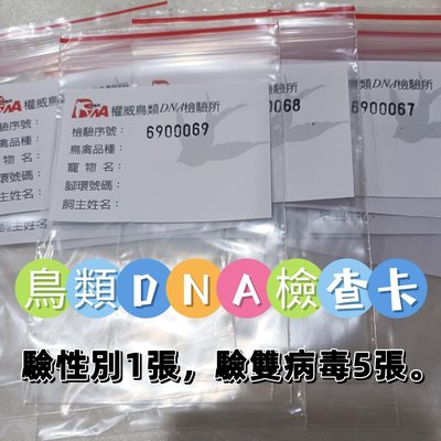 驗鳥DNA檢驗袋【公母檢驗 雙病毒檢驗】