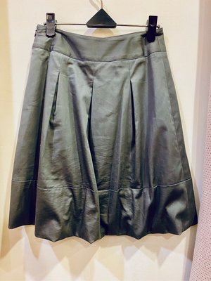日系專櫃 MK(MICHEL KLEIN) 鐵灰色 花苞裙