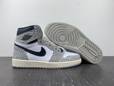 NIKE AIR JORDAN 1 HIGH OG “Elephant”灰白 水泥 爆裂紋 男鞋DZ5485-052