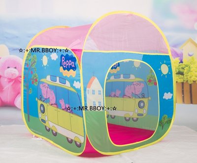 ☆:+:MR.BBOY:+:☆ 粉紅豬小妹 Peppa Pig 佩佩豬房子款 兒童遊戲折疊帳篷、球池屋、玩具屋 新款上架