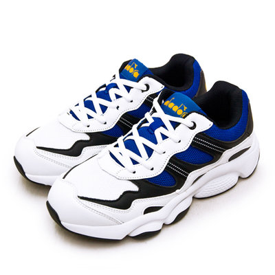 利卡夢鞋園–DIADORA 迪亞多那 運動生活時尚慢跑鞋--老爹鞋系列--白藍黑--73185--男