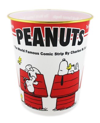 【卡漫迷】 Snoopy 垃圾桶 紅屋白底 23cm ㊣版 日版 辦公室 垃圾筒 塑膠桶 史努比 史奴比 糊塗塔克
