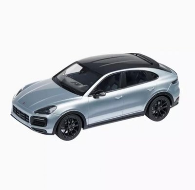 《新品》保時捷德國生產原版Cayenne  S Coupe 銀藍色限量版1/18模型車