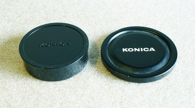 【悠悠山河 】美品 Konica 原廠 鏡頭蓋 金屬前蓋+後蓋 55mm口徑