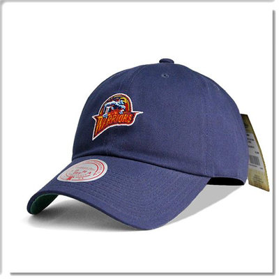 【ANGEL NEW ERA】Mitchell & Ness NBA 金州 勇士 復古 LOGO 深藍色 軟板 老帽