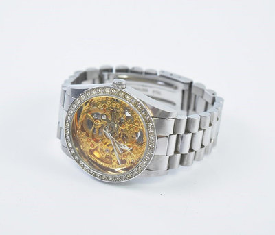 《玖隆蕭松和 挖寶網F》A倉 Flungo 亮鑽 透視 機械錶 腕錶 手錶 (14414)